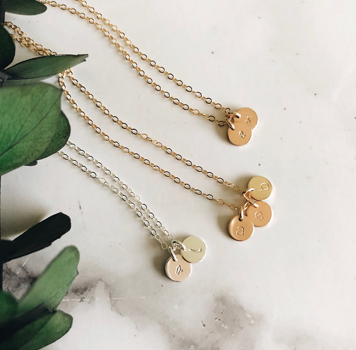 initial charm necklace