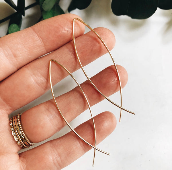 minimalist hammered threaders