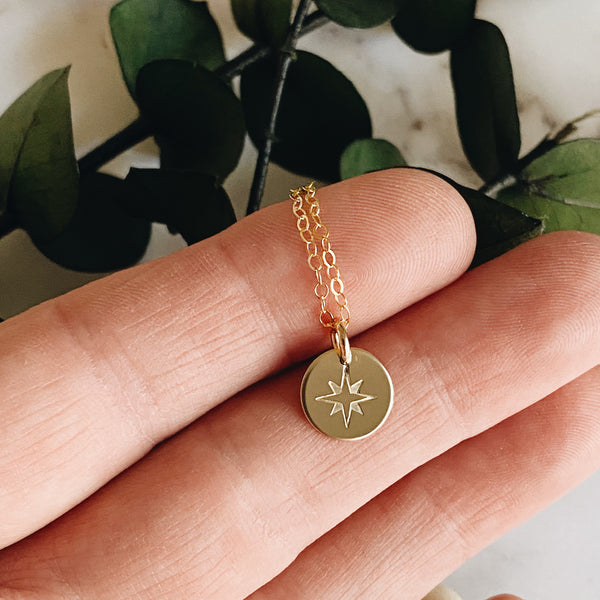 small stamped coin necklace